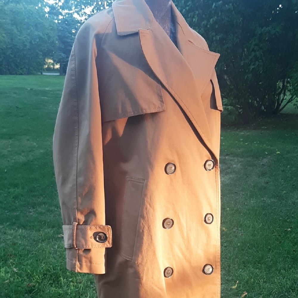 Zara NWOT Classic Caramel🟤Double Breasted Trench Coat🧡SIZE Oversized Small - Picture 5 of 14